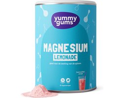 Yummygums • Magnesium citraat Lemonade • Suikervrij • Oplosbaar magnesium poeder • 240g