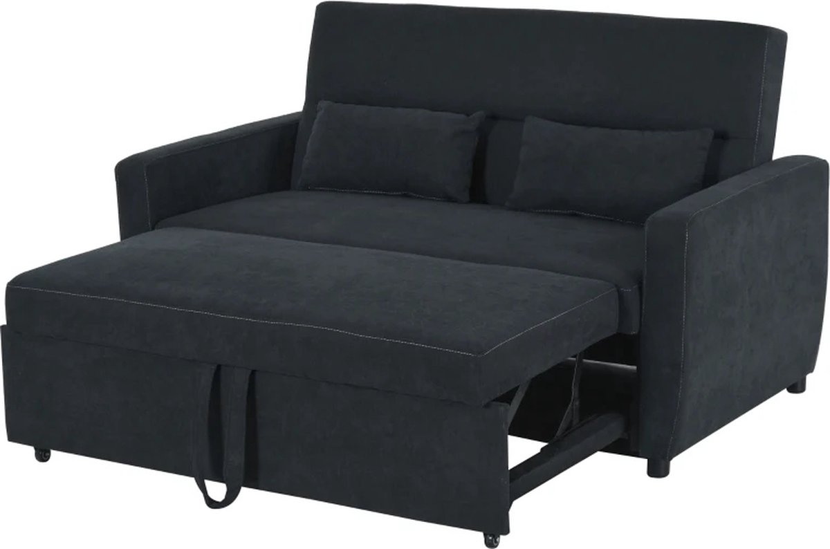 Slaapbank - Uitklapbaar - Slaapstoel - Logeerbed - Zetelbed - Slaapfauteuil - Vouwbed - 2 persoons - Zeer comfortabel - Donkergrijs