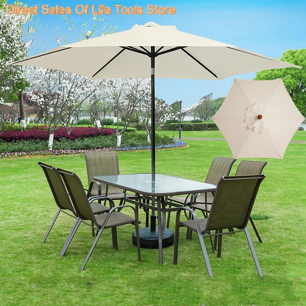 Store Aza -2 2.7 3M Parasol Vervangbare Doek Zonder Standaard Buitentuin Patio Bananenparaplu Cover Waterdichte Zonnescherm Luifel