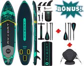 Bol.com Luxe zeer complete set | BassHunter Kajak Peddel Board | 350cm lang MyBoat SUP Board Set met 5cm hoog stevig zitje plus ... aanbieding