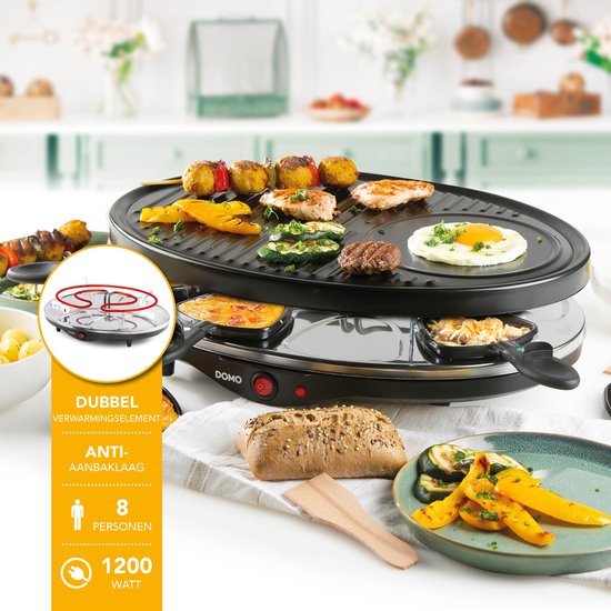 DOMO DO9038G - Raclette-grill - 8 personen — afbeelding 2