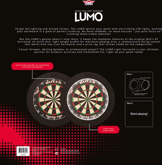 Bull's Lumo Surround Dartbord Verlichting van Bull's — afbeelding 3