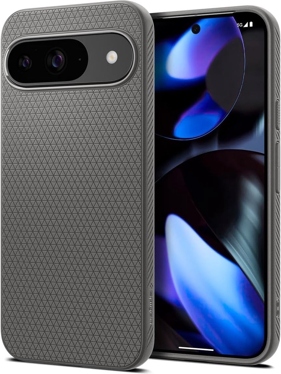 Spigen Geschikt voor Google Pixel 9 / 9 Pro - Back Cover Hoesje - Liquid Air - Grijs