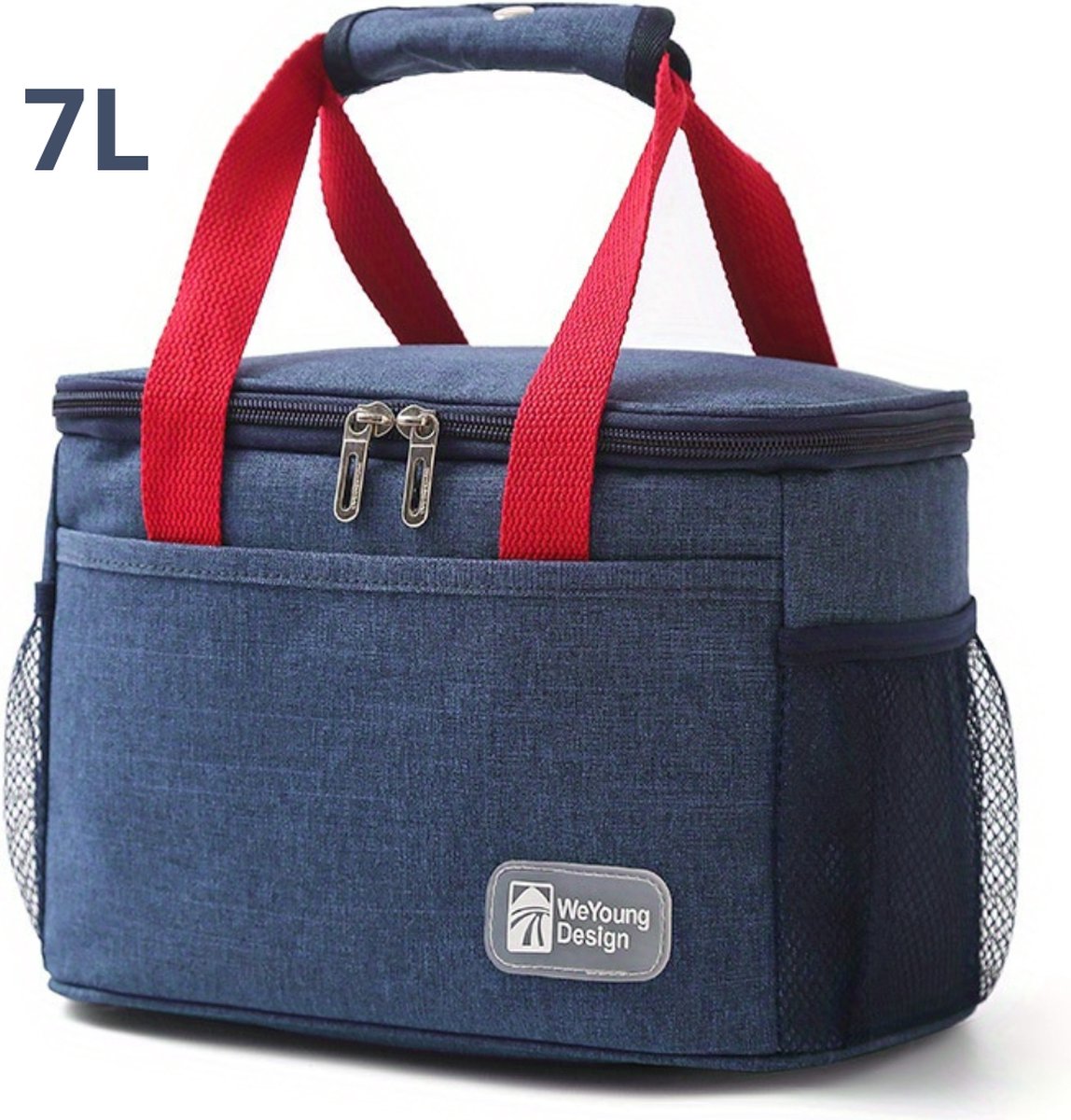 Nivard Koelbox - Koeltas - Frigobox - Autokoelbox - Lichtgewicht - Coolbox - Wielen - Draagbaar - Marineblauw 7 Liter