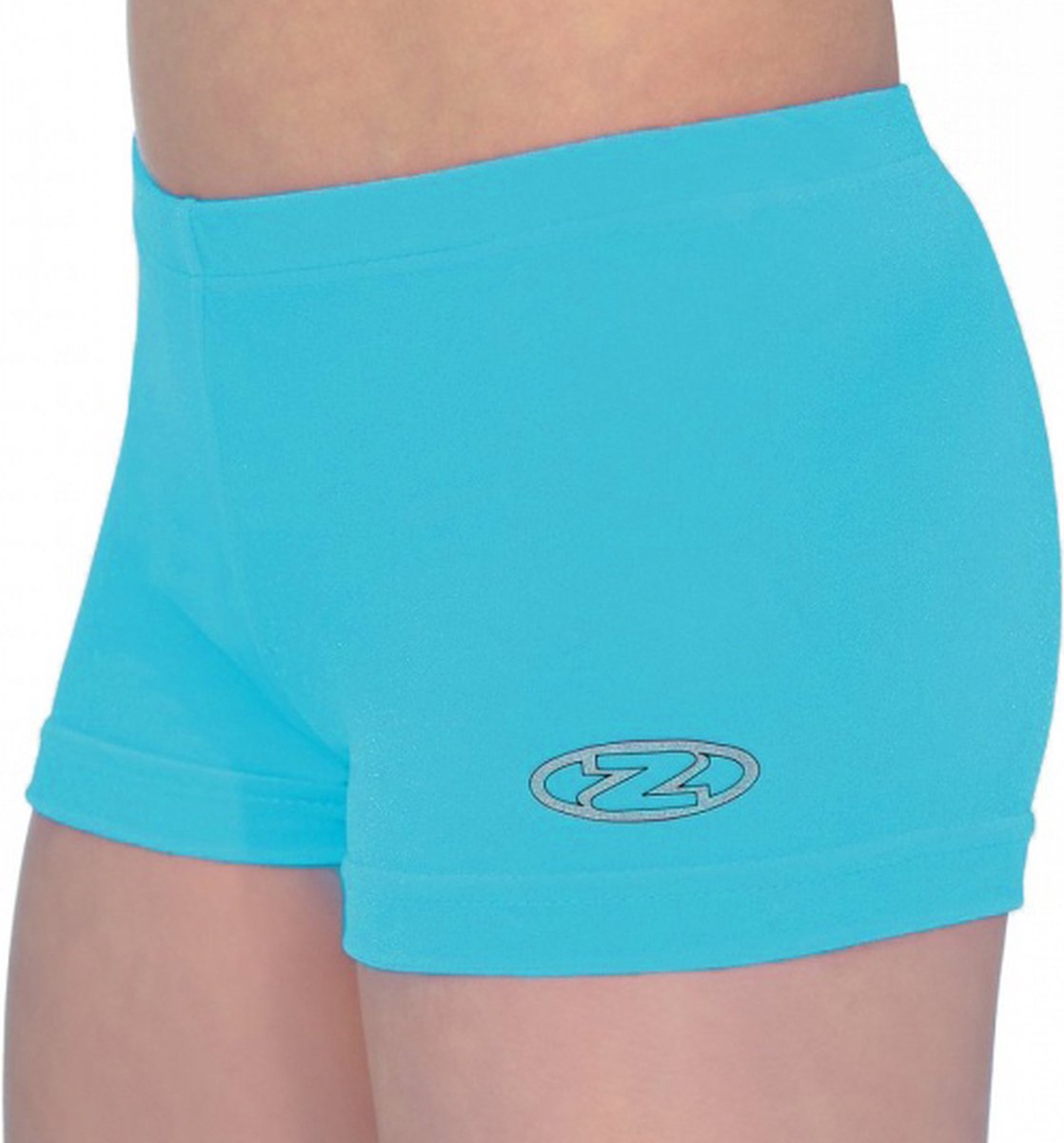 Turquoise effen velours turnbroekje maat 122-128 meisjes gymbroekje blauw blauwe lichtblauw lichtblauwe mint minte velourse fluweel fluwelen