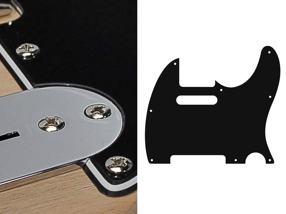 Boston TE-310-B pickguard, Teaser, standard, 3 ply, black