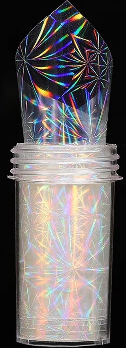 Goedkoopste WiseGoods Luxe Cellofaan Nailart Folie 100x4 - Plakfolie Kunstnagels - Decoratie Nepnagels - Nail Art Accessoires - Nagels - Ster