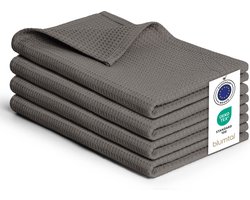 Blumtal® Theedoeken 50x70 cm- Set van 4 - Theedoeken katoen 100% - Keukendoeken wasbaar op 60 °C - Keuken handdoeken katoen - Keukendroogdoeken - Wafeldoeken - Vaatdoeken - Antraciet Blumtal® Theedoeken 50x70 cm- Set van 4 - Theedoeken katoen 100% - Keukendoeken wasbaar op 60 °C - Keuken handdoeken katoen - Keukendroogdoeken - Wafeldoeken - Vaatdoeken - Antraciet