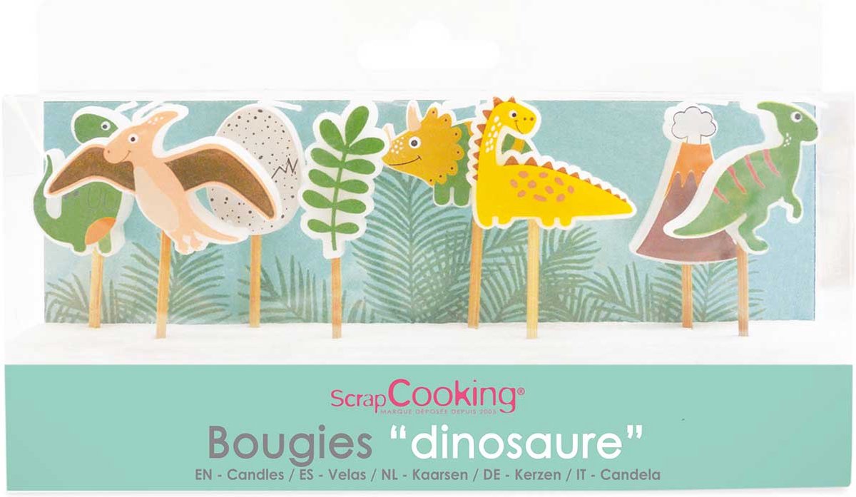 ScrapCooking Kaarsen Dino set/8