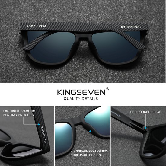 KingSeven - Zonnebril Heren - bril met UV400 en polarisatie filter - Z291 van Merkloos — afbeelding 4