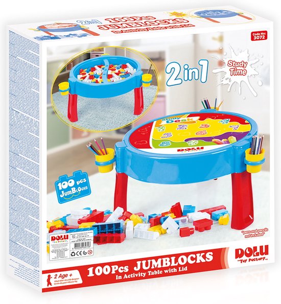 Dolu Activiteiten Tafel incl. 100 Blokken 3072 van DOLU — afbeelding 3