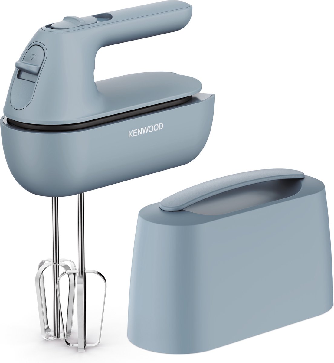 Kenwood Quickmix GO handmixer HMP40.000GY - Grijs - Alles in één opbergsysteem - Geïntegreerde maatlepel - 350W - 5 snelheden en slow start - 30% gerecycled plastic - [onderdeel GO collectie]