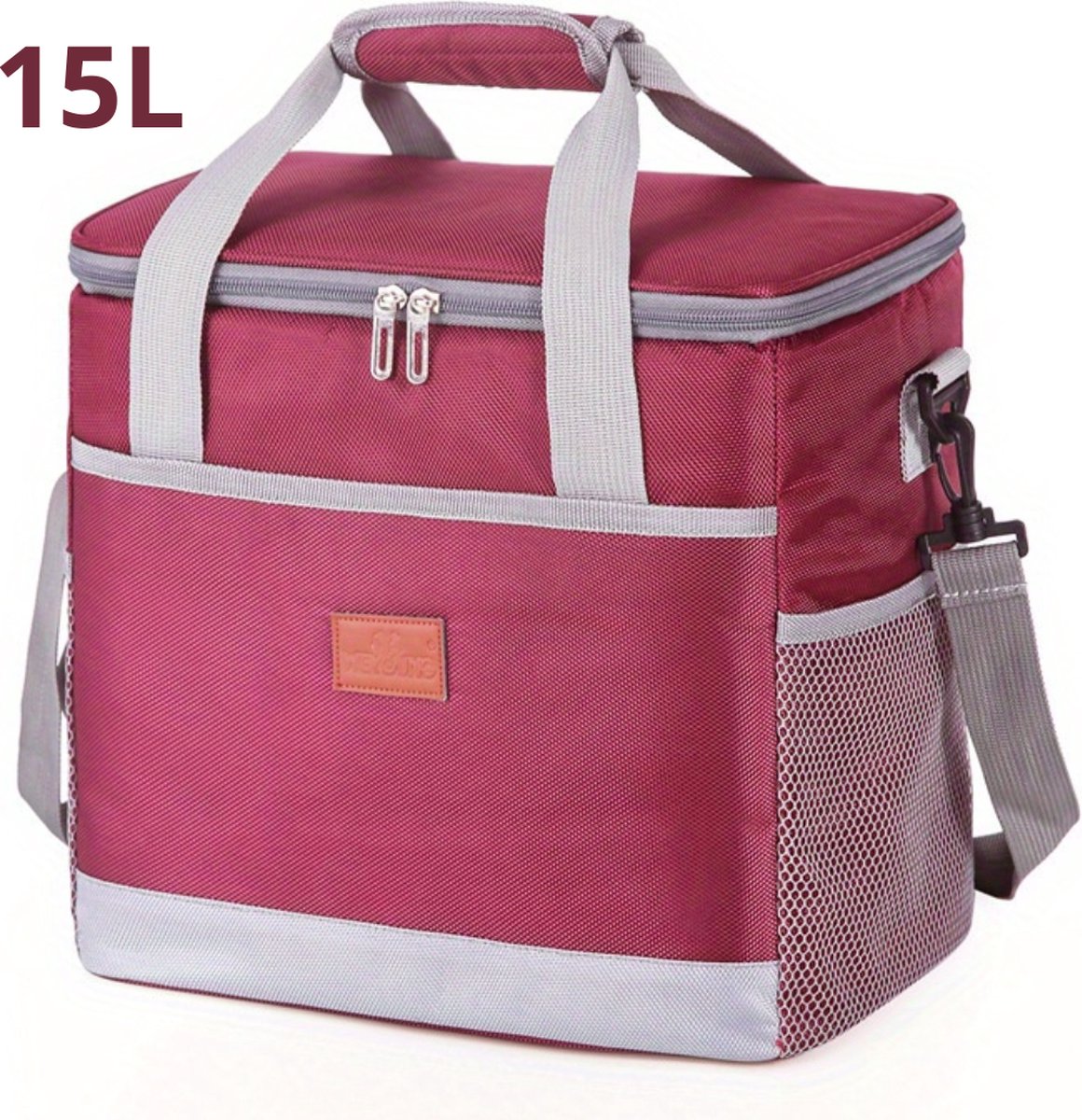 Bovista Koelbox - Koeltas - Frigobox - Autokoelbox - Lichtgewicht - Coolbox - Wielen - Draagbaar - Rood 15 Liter