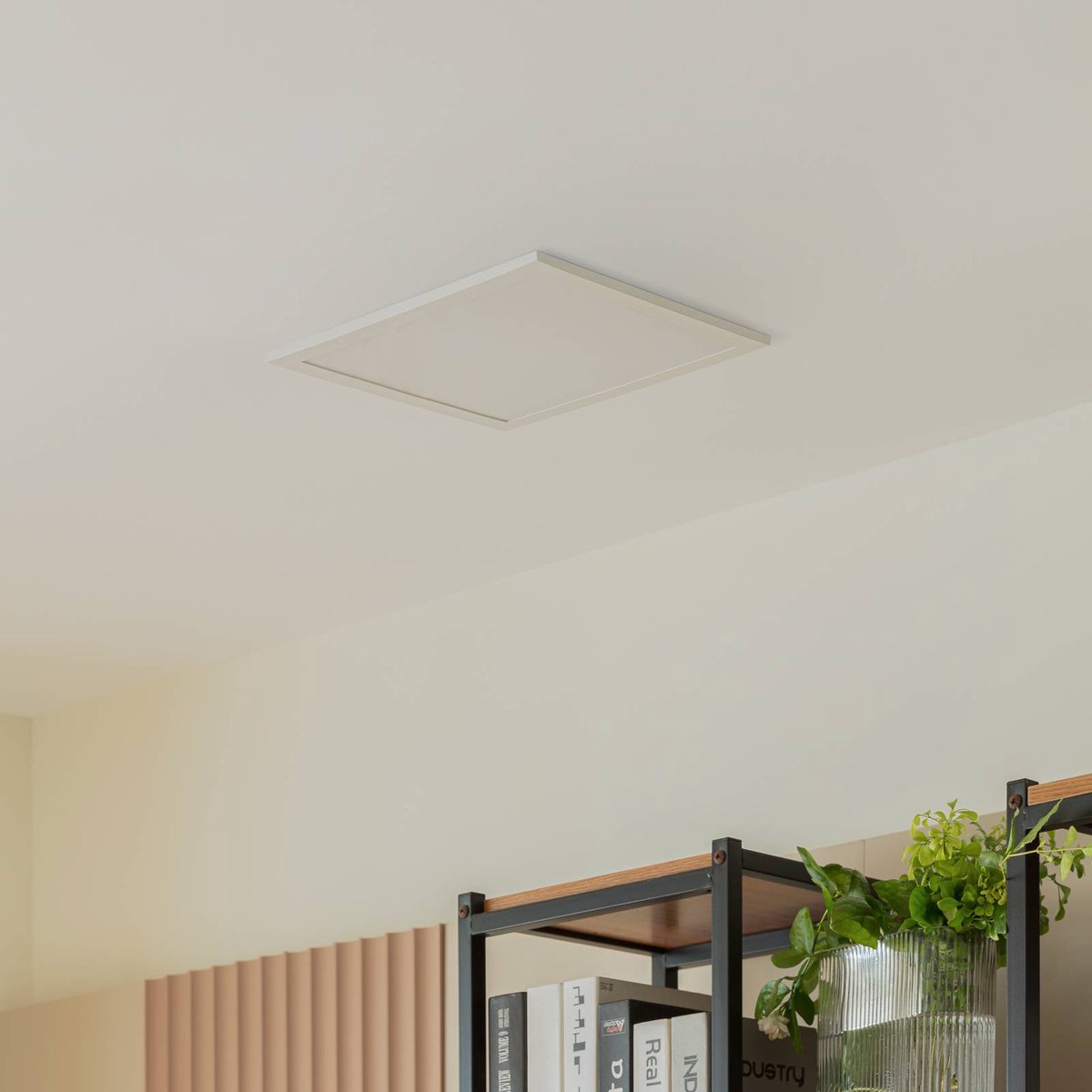 Lindby LED paneel- met dimmer CCT 1licht kunststof aluminium H: 7.1 cm wit Inclusief lichtbron