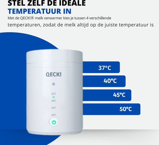 QECK!® Draagbare Flessenwarmer - Flessenwarmer voor Onderweg - Flessenwarmers - Bottle Warmer Baby - Babyvoeding - USB Oplaadbaar - Draadloos - Snelle verwarming - Lange batterijduur van Merkloos — afbeelding 2