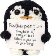 Positive Penguin - Positive Potato - Positieve Vriendjes Pinguin - 7cm - Valentijnscadeau - Cadeautje - Gehaakt Poppetje