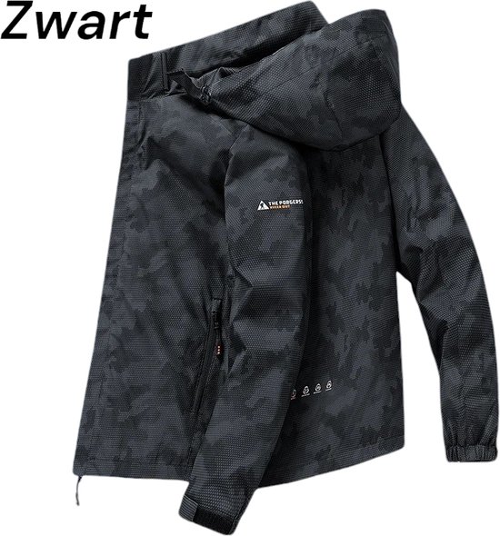 Aventury® Windjack - Windjack Heren - Regenjack - Regenjas Heren - Regenjas - Outdoorjassen - Maat M - Zwart