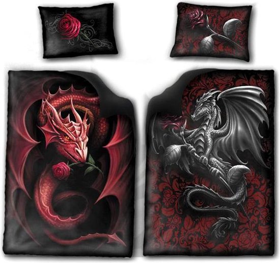 Geroosterd Achtervoegsel gesponsord Dragon Rose – Spiral Direct dekbedovertrek - 200 x 135 cm | bol.com