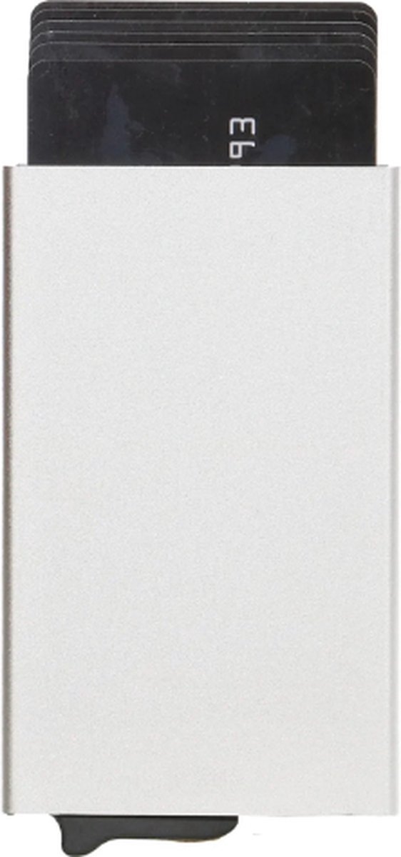 IDS Uitschuifbare Pasjeshouder - Aluminium Creditcardhouder - Card Protector Anti-Skim/ RFID Card Protector Pasjes – Zilver Silver