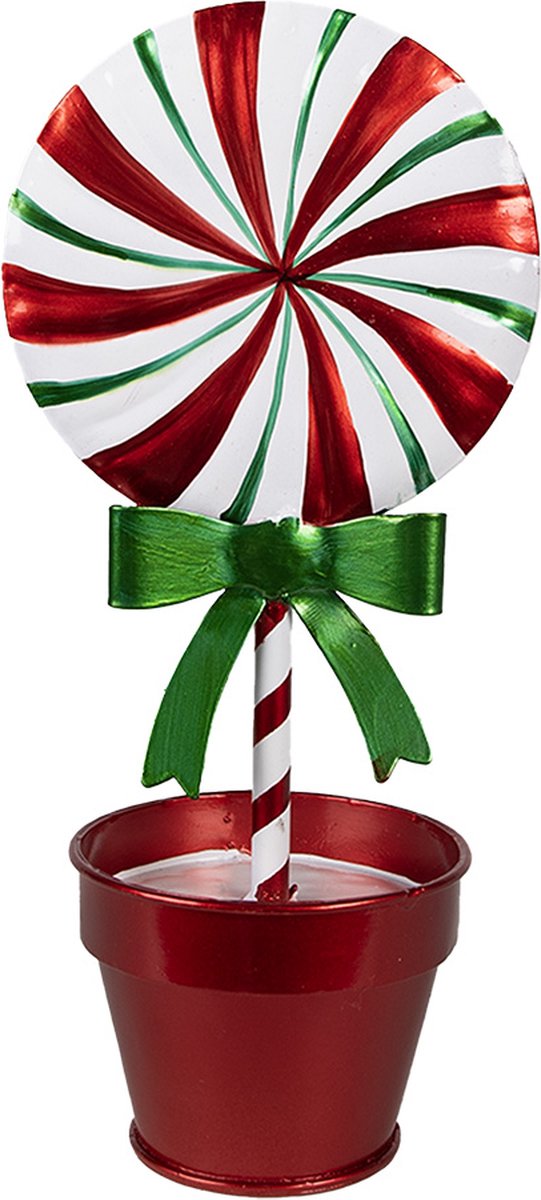 Kerstdecoratie Lolly 12x9x26 cm Rood Metaal