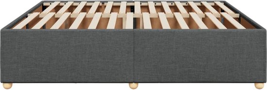 vidaXL - Cadre de lit - sans - matelas - tissu - gris foncé - 180x200 - cm