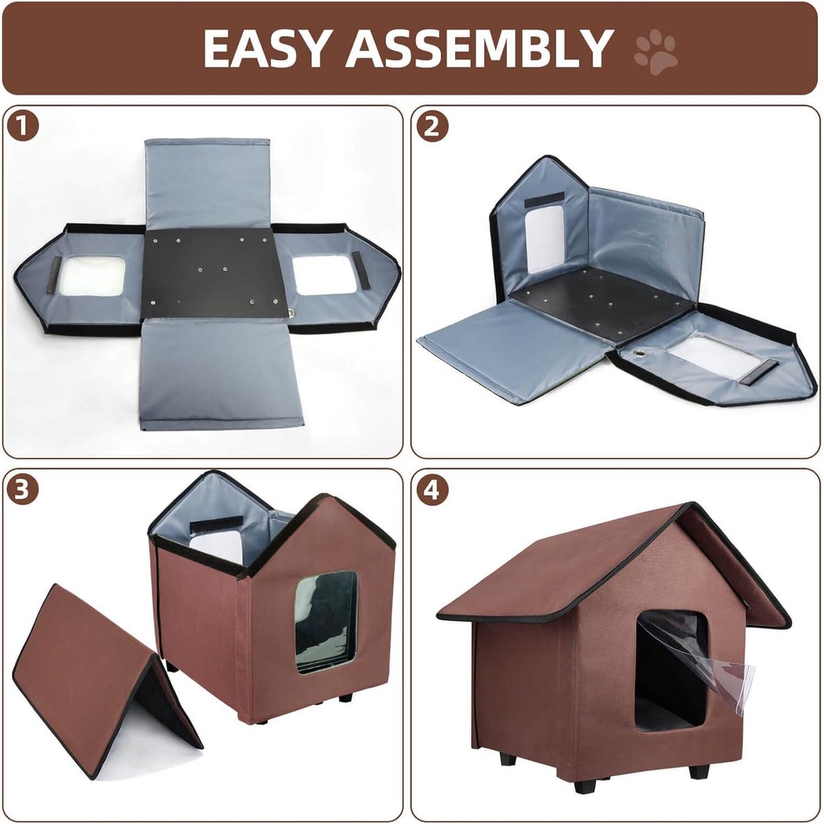 Kattenhuis Kattenbed, Grot Met Antislipbodem, Huisdierennest Kattenhuis Kattenbed, Grot Met Antislipbodem, Huisdierennest