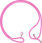 Cordon téléphonique - Universel - Cordon téléphonique - Chaîne téléphonique - Cordon pour téléphone - Pendentif téléphone - Sangle de cou - Cordon de cou - Pendentif - Corde - Rose foncé