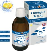 Bol.com NORSAN | OMEGA-3 TOTAL VISOLIE CITROEN | 2000 MG | EPA 1040 MG | DHA 600 MG | DPA 120 MG | VITAMINE D EN E | PUUR EN ZUI... aanbieding