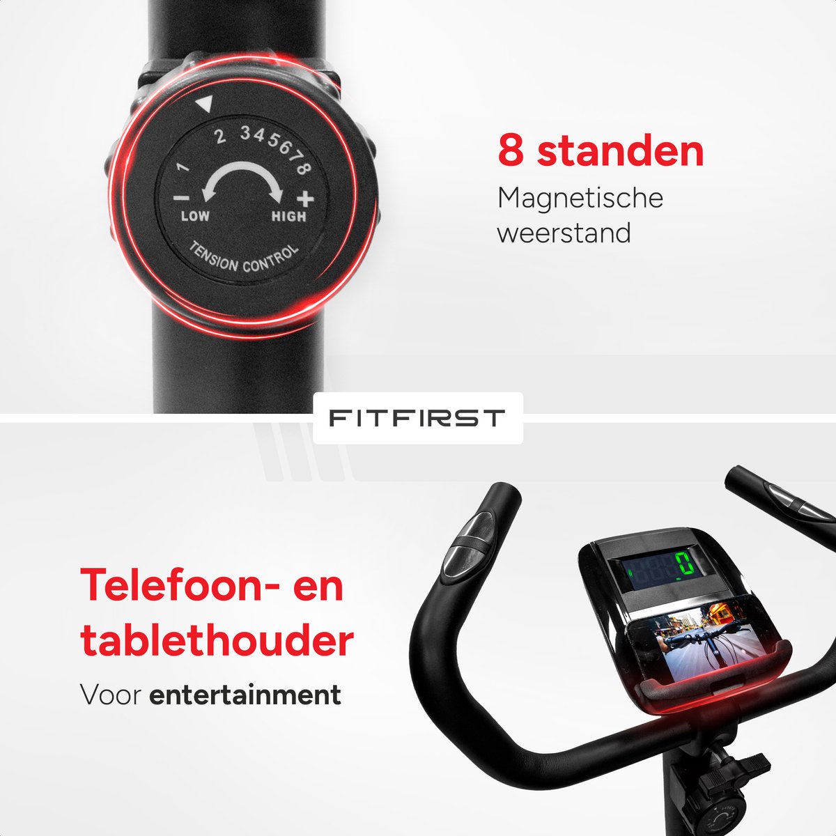 FitFirst Hometrainer Rider 5 met Magnetische Weerstand - afbeelding 3