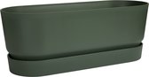 Elho Greenville Trough Long 50 - Plantenbak voor Buiten - 100% Gerecycled Plastic - L49.0 x B19.8 x H17.9 cm - Blad groen