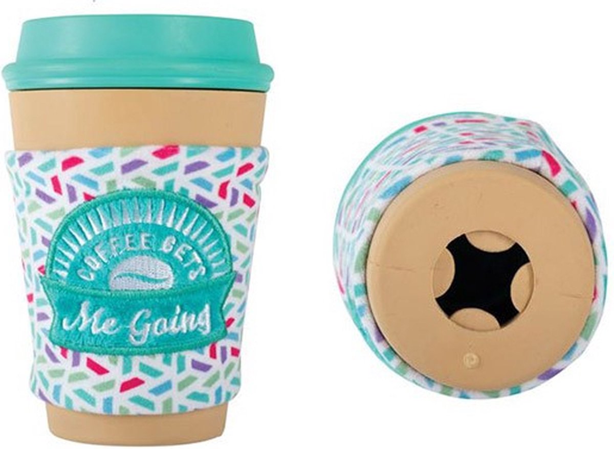 Fringe Coffee gets me going - beloningsspeeltje voor honden - stevig gemaakt van natuurlijk rubber