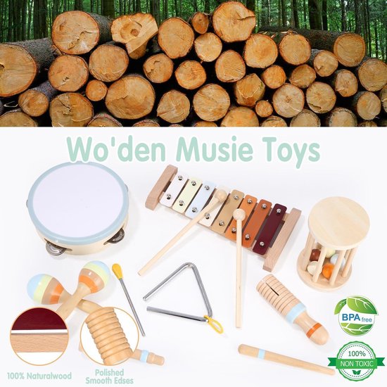 Houten muziekinstrumenten voor kinderen - Overige Muziek en Instrumenten
