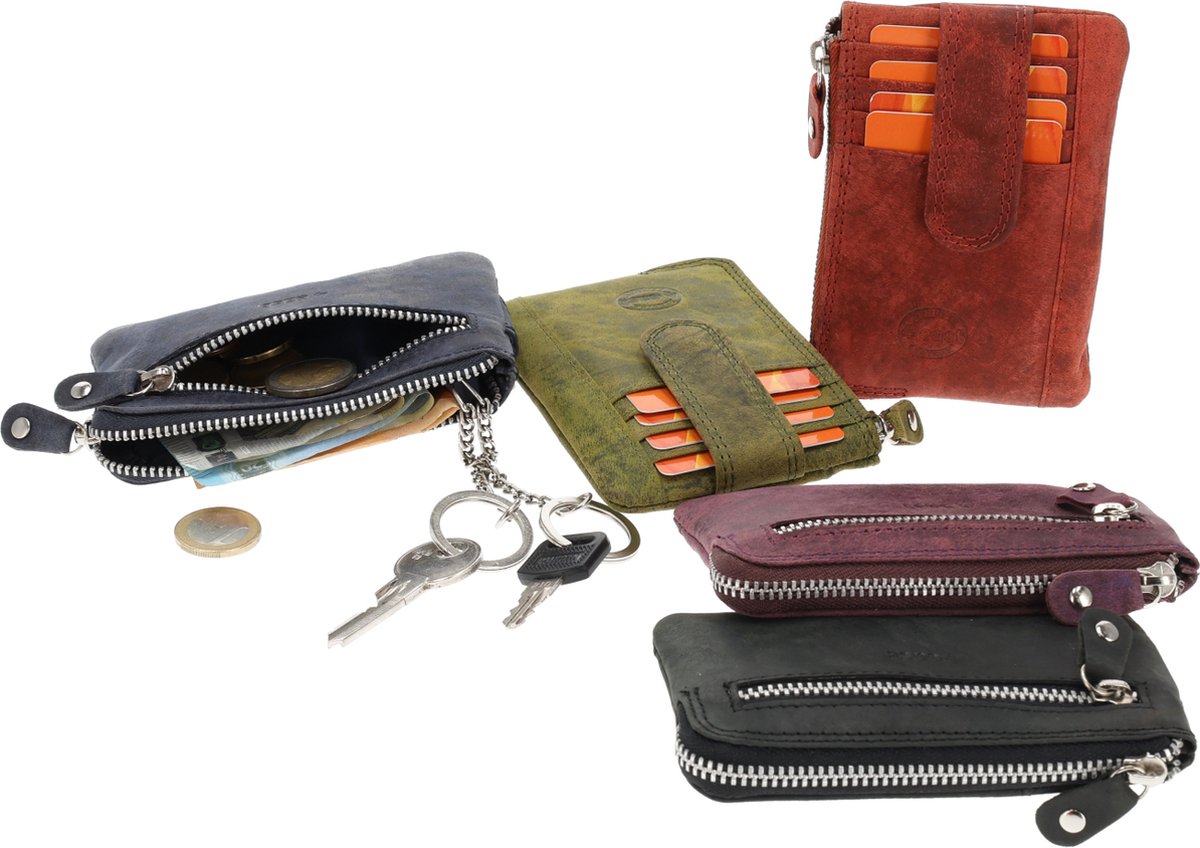 Royal Bagger RFID Kiss Lock Portemonnee, Effen kleur Multi-card Slots Royal Bagger RFID Kiss Lock Portemonnee, Effen kleur Multi-card Slots