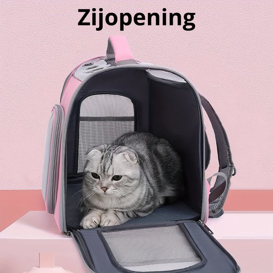 Bovista Chats Sac à dos - Panier de voyage Chats - Animal de compagnie - Transports - Sac de voyage Chat - Sac de transport Chat - Sac de transport Chat - Chiens - Grijs