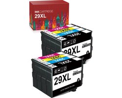 weCare 8-pack - Geschikt voor Epson 29 XL inktcartridges - T2991 / T2992 / T2993 / T2994 - XP-235 - XP-245 - XP-247 - XP-255 - XP-345 - XP-355 - XP-455