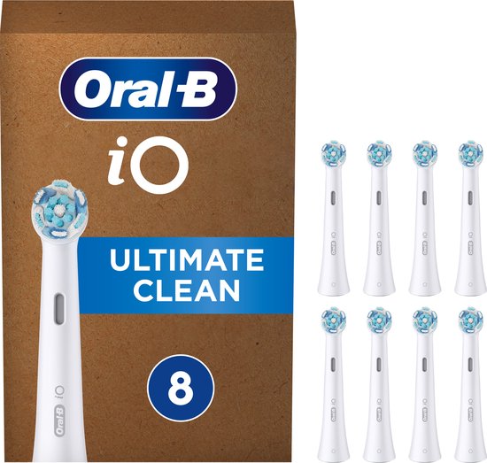 Foto: Oral b io ultimate clean opzetborstels voor tandenborstel verpakking van 8