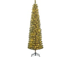 Black Box Trees Charlton Pilar kerstboom led groen warm wit 160L TIPS 362 en timer & dimmer - h215xd56cm