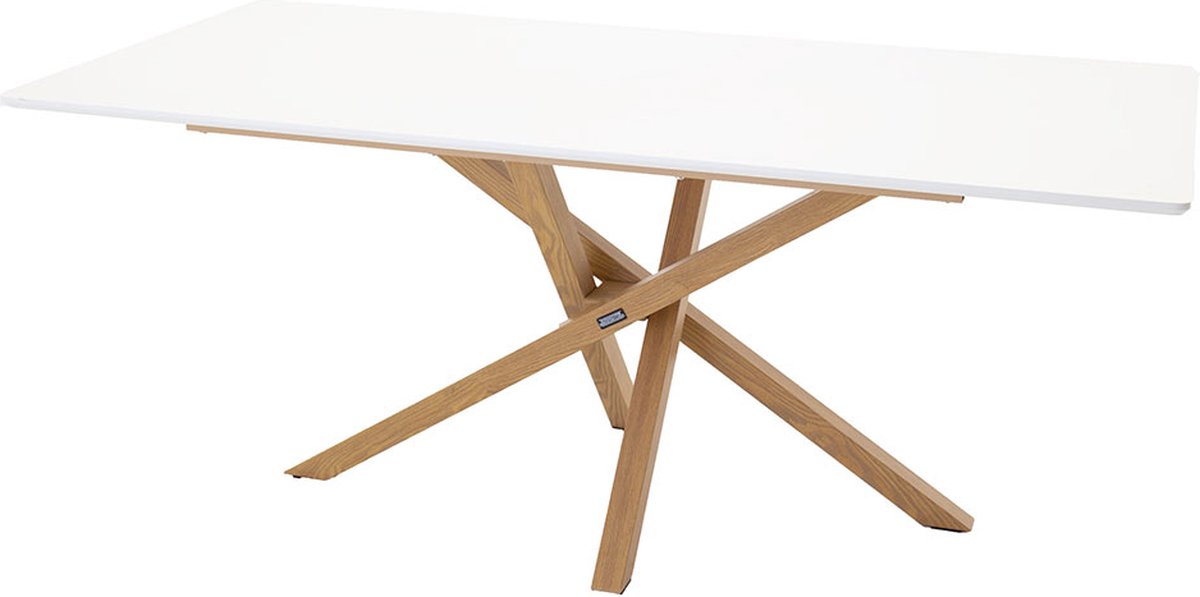 Piazza eetkamertafel 90x180 cm wit.
