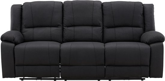 Singapore bank 3-zits fauteuil zwart.