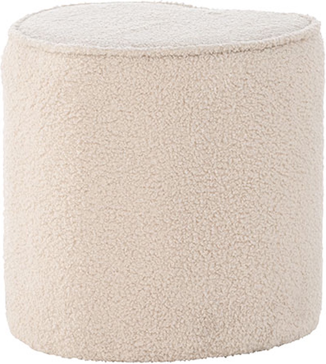 Heart poef teddy voor kinderen beige.