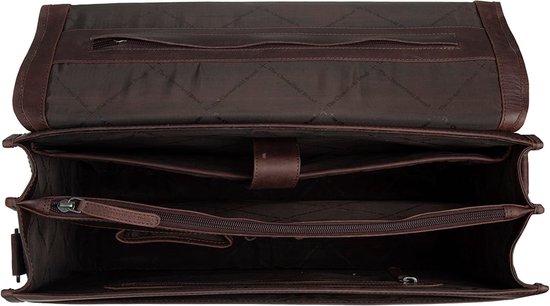 The Chesterfield Brand Sac de bureau Sac d'ordinateur portable pour ordinateur portable Glenwood Laptopbag Brown Marron foncé