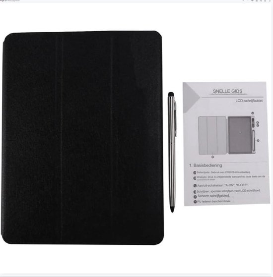 Opmerkelijke 2 Tablet Elektrisch Kladblok 10 Inch Elektronisch Kladblok Lcd Tablet Tekenblok Zakelijke Benodigdheden Handschildergereedschap 9 Inch ( zwart (met Kunstleren tas)) (Rood (met leren etui