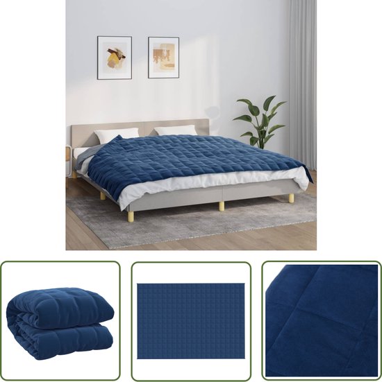 Couverture lestée The Living Store - Blauw - 155x220 cm - 11 kg