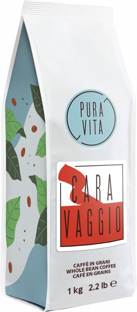Goedkoopste Pura Vita Caravaggio roasted w.b. coffee 1000grm