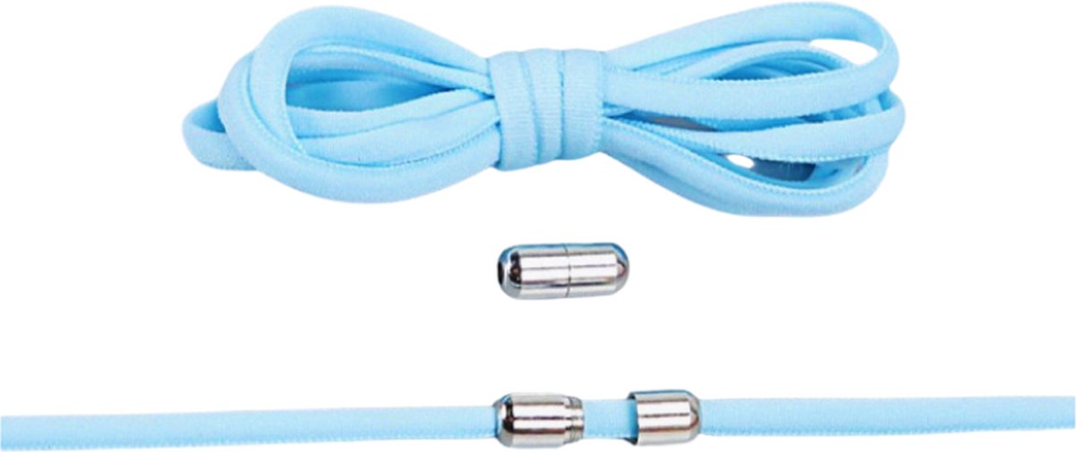 Knaak Elastische Veters - Niet meer strikken! - Licht blauw - 2 stuks - Rekbaar tot 150 cm