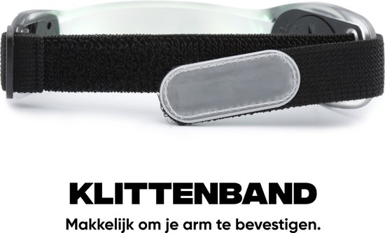 Rockerz Hardloop verlichting - Hardloop lampjes inclusief batterijen - LED verlichting voor om je armen - Water resistant - Set van 2 - Kleur: Wit
