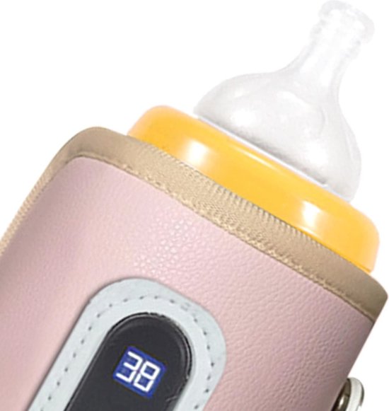 USB Melkflesverwarmer met Temperatuurregeling en LCD-scherm - Draagbare en Waterdichte Flessenwarmer voor Thuis en Reizen van Merkloos — afbeelding 5