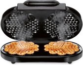 Bol.com SILVERCREST® KITCHEN TOOLS Dubbel wafelijzer 1200W - Afmeting wafel: ca. Ø165 cm - Kabellengte: ca. 1 m - 2 hartwafels i... aanbieding