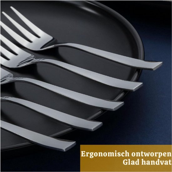 BISDARUN Dessertvorken Roestvrij Staal Taartvork 13,6CM (5,4 Inch) Fruitvork 8-delig Rainbow Vorkenset Spiegel Polijst