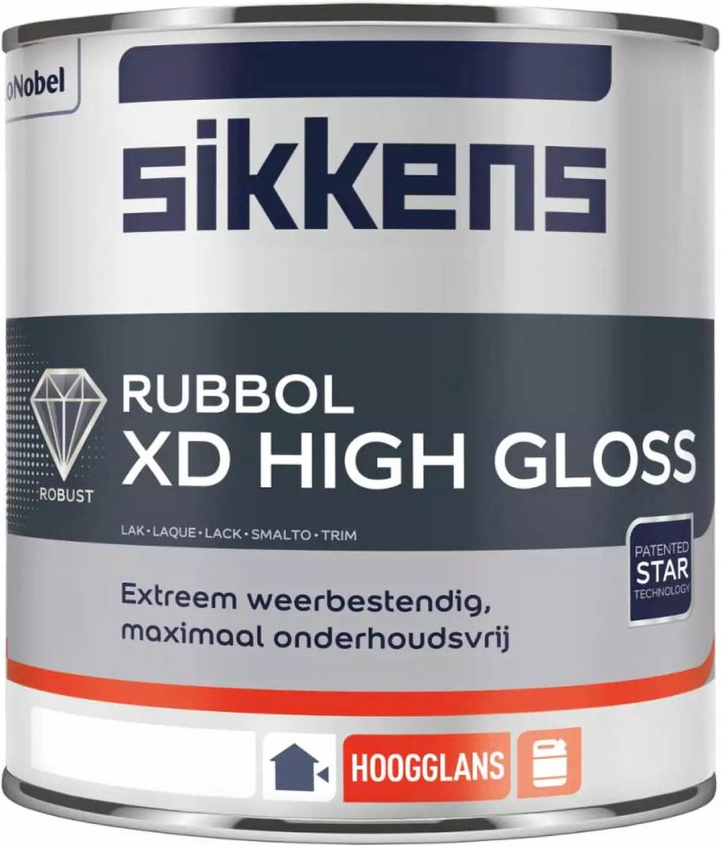 Sikkens Rubbol XD High Gloss - 3L - RAL 9010 | Zuiver Wit